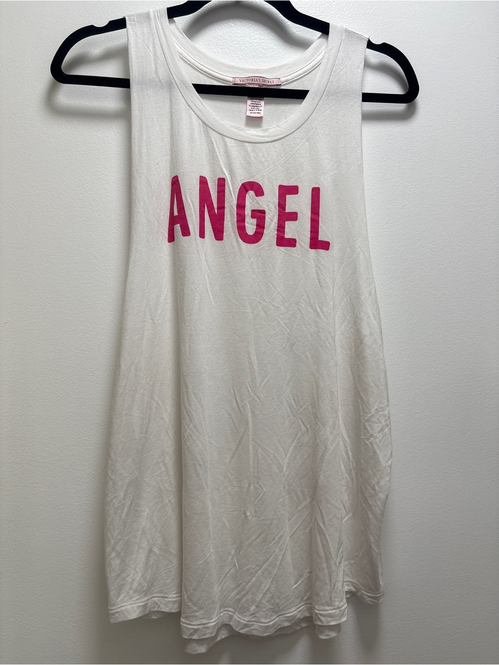 Victoria's Secret White Tank with Pink Angel Muscle Tank